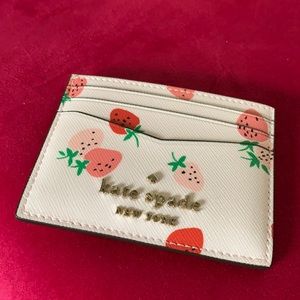 Kate Spade strawberry ID wallet